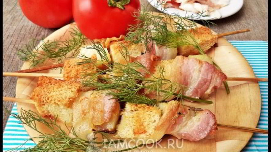 Рецепт минтая на шпажках в духовке