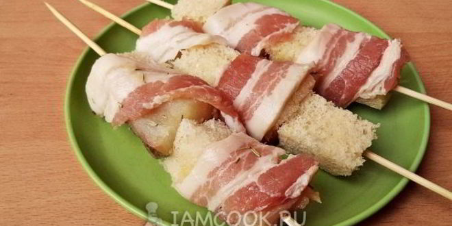 Рецепт минтая на шпажках в духовке