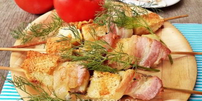 Рецепт минтая на шпажках в духовке