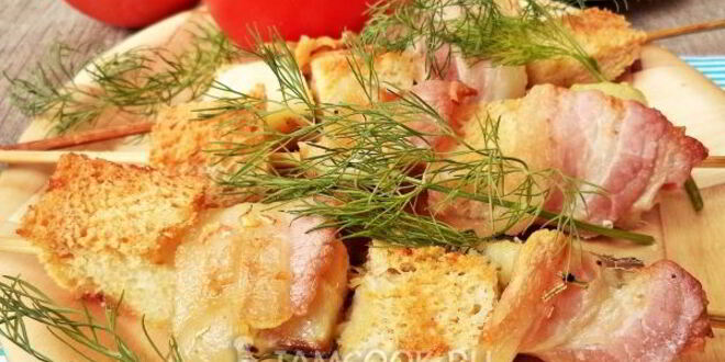 Рецепт минтая на шпажках в духовке