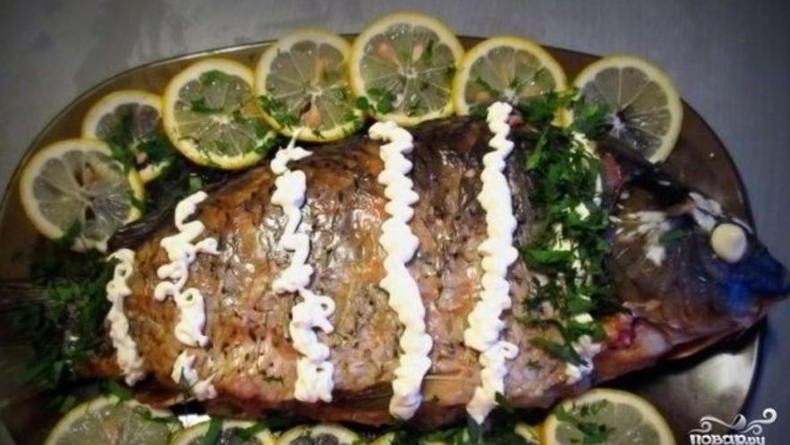 Рецепт рыбы, фаршированной целиком