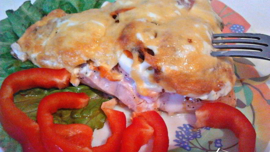 Рецепт семги под сырной корочкой в фольге