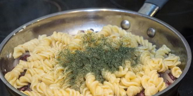 Рецепт судака с пастой под сливочным соусом