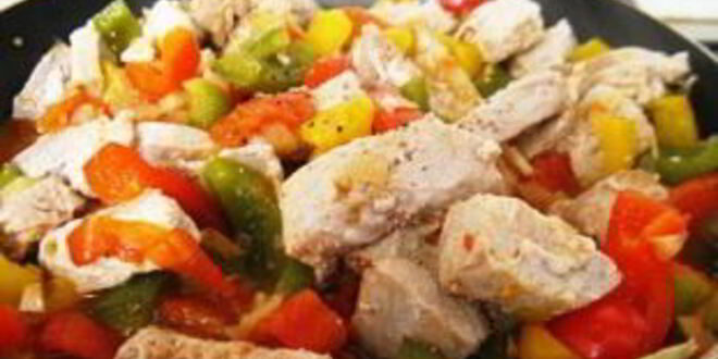 Рецепт тунца под соусом из болгарских перцев