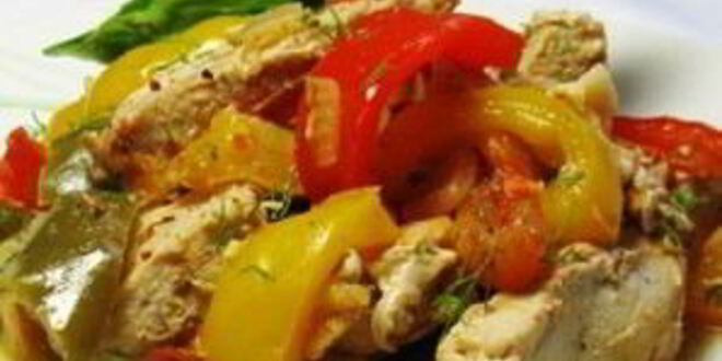 Рецепт тунца под соусом из болгарских перцев
