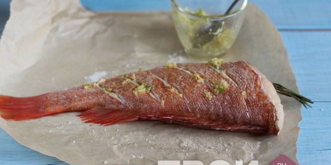 Рецепт запеченного морского окуня