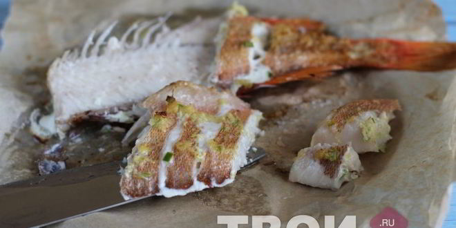 Рецепт запеченного морского окуня