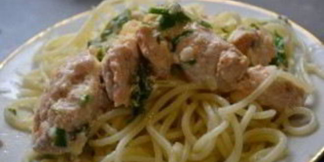 Рецепт жареной семги под сливочным соусом