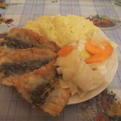 Рецепт Жареного филе салаки