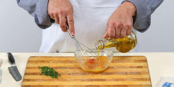 Рецепт жареного морского окуня с апельсиновым соусом