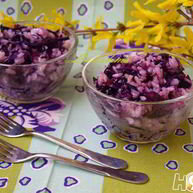 Рецепт Салата-гарнира с рисом и краснокочанной капустой
