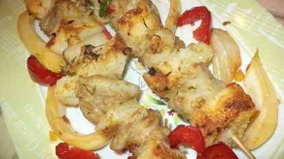 Рецепт Хрустящих шашлычков с рыбкой