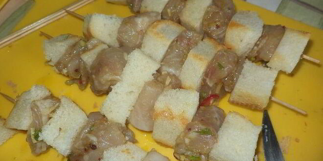 Рецепт хрустящих шашлычков с рыбкой