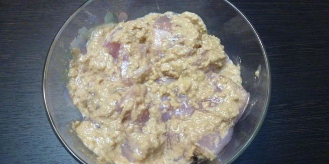 Рецепт куриного шашлыка в ореховом маринаде
