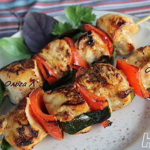 Рецепт Куриных шашлычков на сковороде