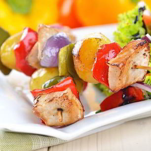 Рецепт Куриных шашлычков с овощами