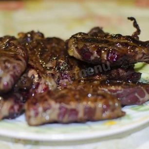 Рецепт Печени в жировой сетке шашлык на мангале