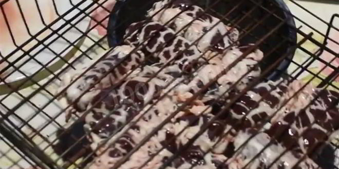 Рецепт печени в жировой сетке шашлык на мангале