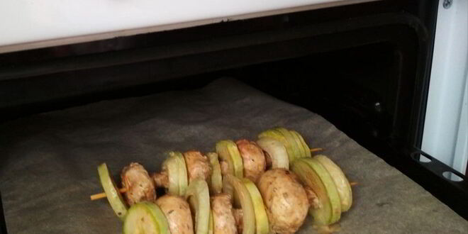 Рецепт шашлычков из грибов в духовке