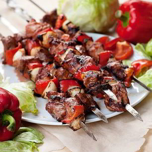 Рецепт Шашлыка из баранины на углях со сладким перцем