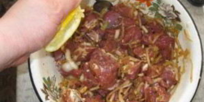 Рецепт шашлыка из баранины с лимоном