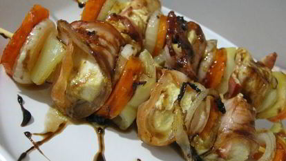 Рецепт Шашлыка из курицы с овощами