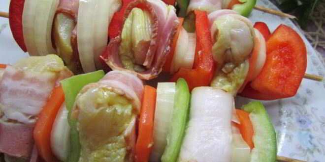 Рецепт шашлыка из курицы с овощами