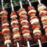 Рецепт Шашлыка из свинины с базиликом в собственном соку