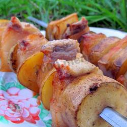 Рецепт Шашлыка с салом и картошкой
