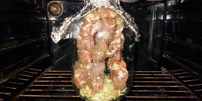 Рецепт шашлыка в банке в духовке