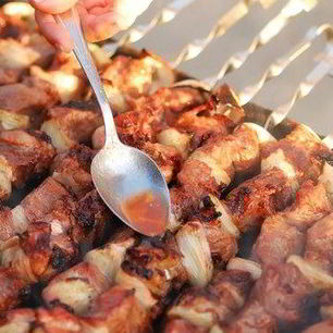 Рецепт Свиных шашлыков в абрикосовой глазури