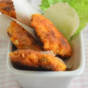 Рецепт Хрустящих мини-шницелей из свинины в панировке с тертым сыром