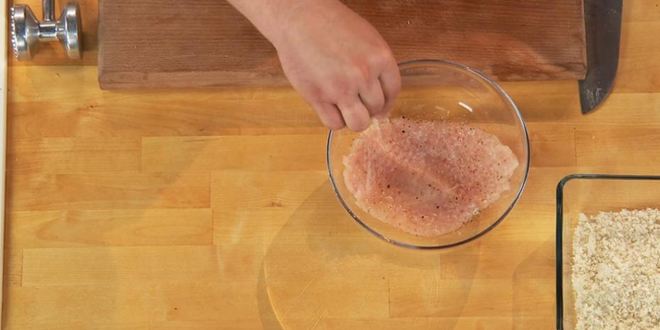 Рецепт куриного шницеля с рисовым драником