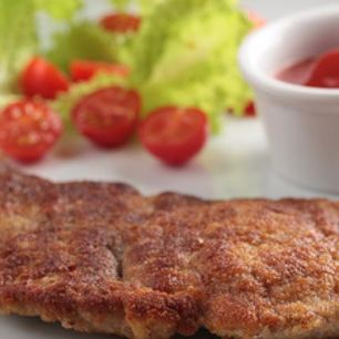 Рецепт Панированного шницеля с овощами