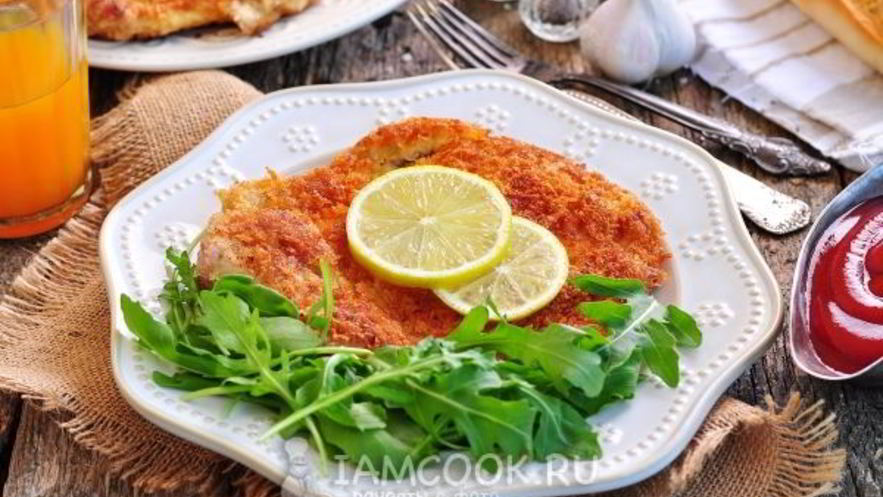 Рецепт шницеля из свиной корейки на кости