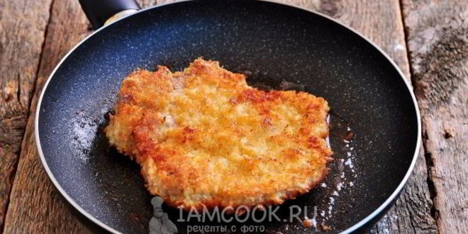 Рецепт шницеля из свиной корейки на кости