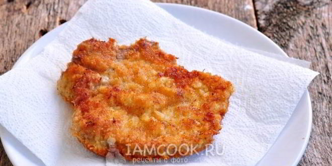 Рецепт шницеля из свиной корейки на кости