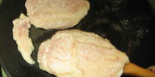 Рецепт шницелей куриных и печень с салатом
