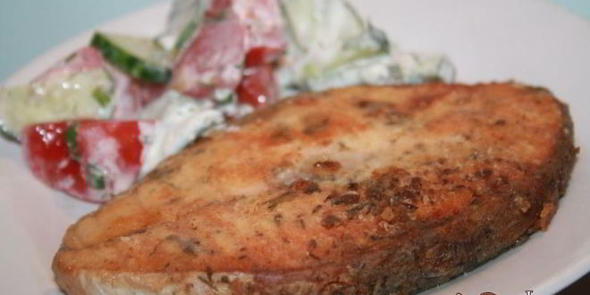 Рецепт ароматных жареных стейков лосося