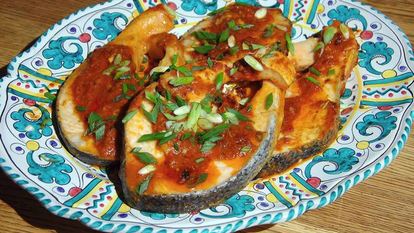 Рецепт Пряных стейков из семги