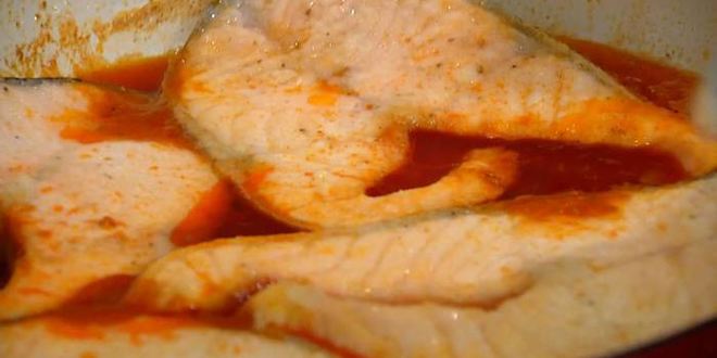 Рецепт пряных стейков из семги