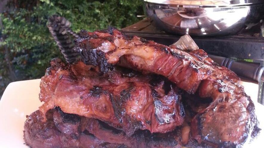 Рецепт стейка из говядины на мангале