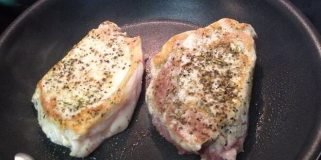 Рецепт стейка из свинины под манговым соусом