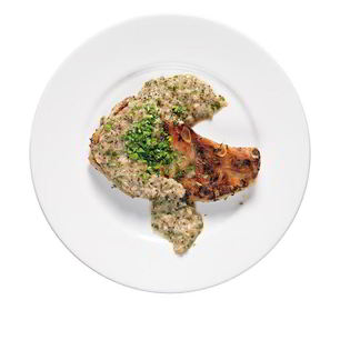 Рецепт Стейка из свинины с горчичным соусом