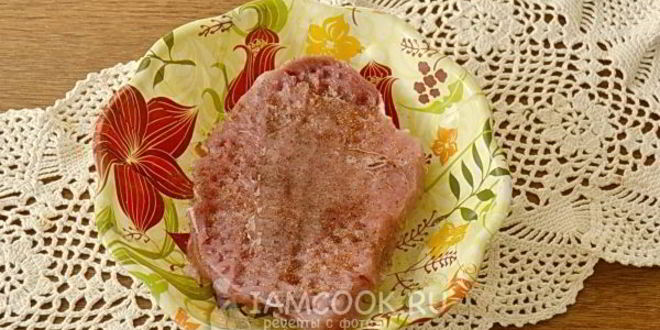 Рецепт стейка из свинины в фольге