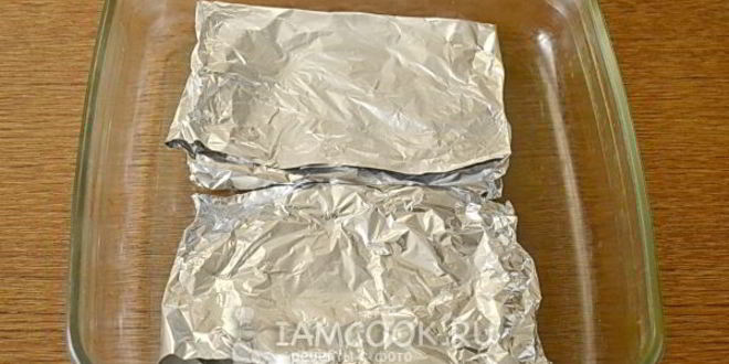 Рецепт стейка из свинины в фольге