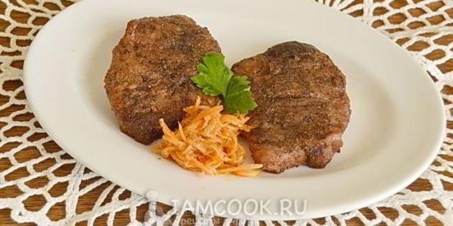 Рецепт стейка из свинины в фольге