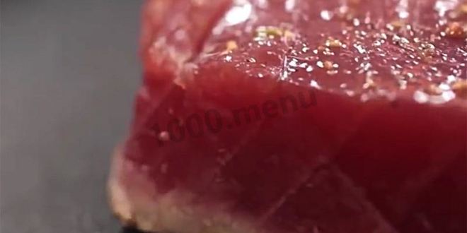 Рецепт стейка из тунца на сковороде