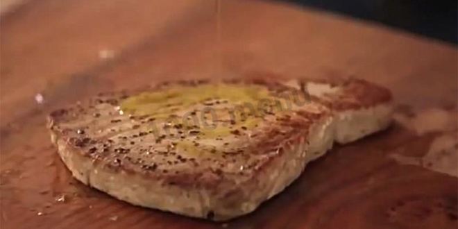 Рецепт стейка из тунца на сковороде