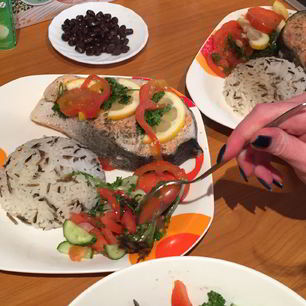 Рецепт Стейка лосося в фольге